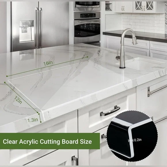 New! Unused! Acrylic Cutting Board for Kitchen Counter - Clear Cutting Board fo